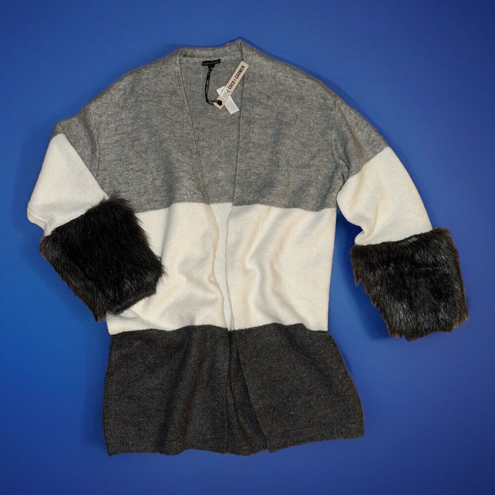 Coco + Carmen Color Block Cardigan Sweater